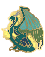 Odznak Heroes of Might & Magic III - Dragon Pin (Green Dragon)
