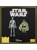 Odznak Star Wars - 8D8 & Princess Leia Organa (Pin Kings)
