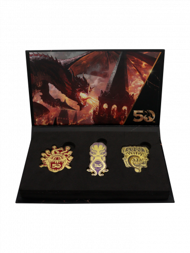 Sada sběratelských odznaků Dungeons & Dragons - 50th Anniversary (3 ks)