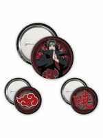 Set odznaků Naruto Shippuden - Itachi & Akatsuki (3 ks)