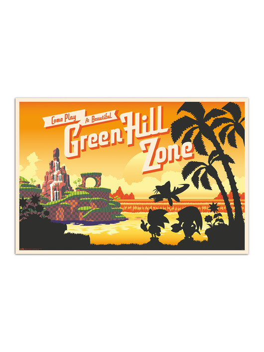 Grupo Erik Plakát Sonic The Hedgehog - Come Play At Beautiful Green Hill Zone