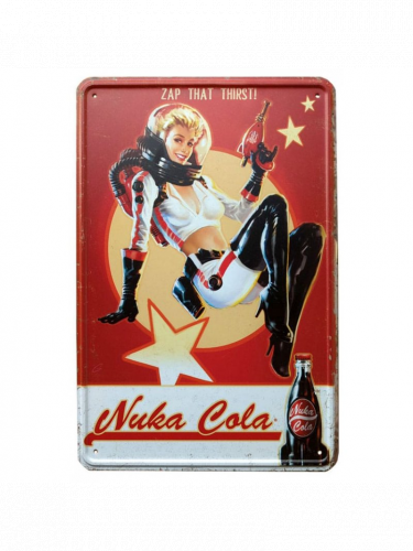 Plechová cedule Fallout - Nuka Cola Girl