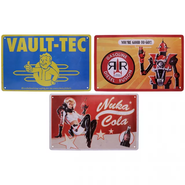 Plechové cedule Fallout - Tin Sign (3 ks)