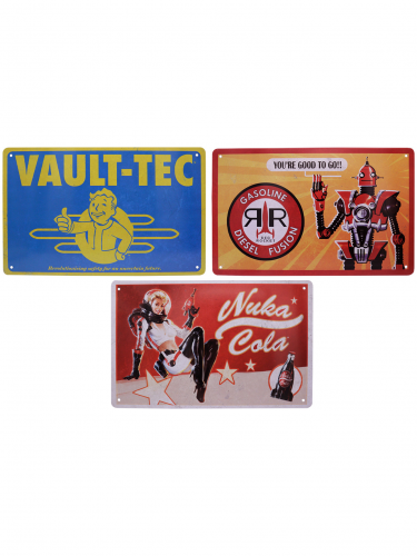 Plechové cedule Fallout - Tin Sign (3 ks)