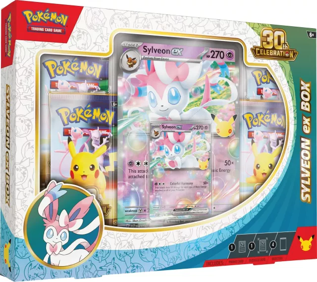 Karetní hra Pokémon TCG: 30th Celebration - Sylveon ex Box - Sběratelská karetní hra TCG