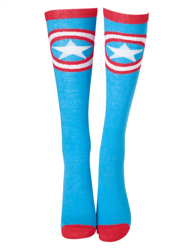 Ponožky dámské Marvel - Captain America Shield (podkolenky)