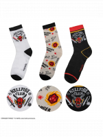 Ponožky Stranger Things - Hellfire Club (velikost 35/45) (3 páry)