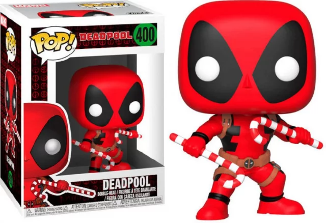 Figurka Deadpool - Holiday Deadpool with Candy Canes (Funko POP! Marvel 400) (poškozený obal)