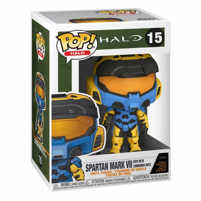 Figurka Halo - Spartan Mark VII with VK78 Assault Rifle Blue & Yellow  (Funko POP! Halo 15)