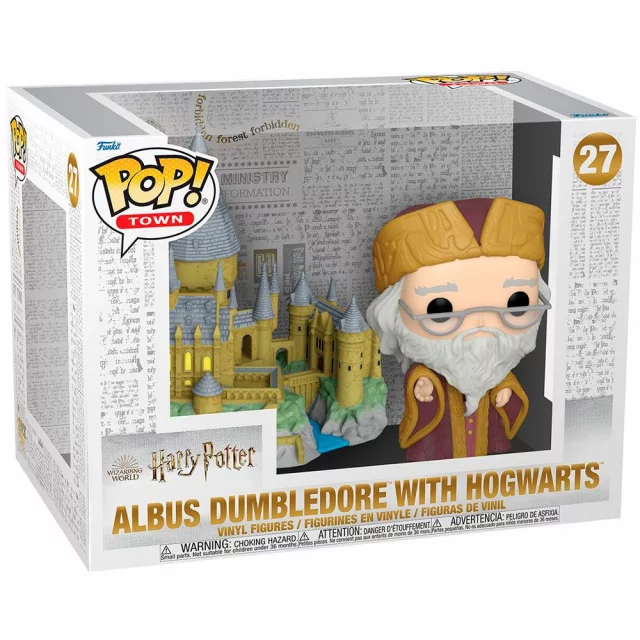 Figurka Harry Potter - Albus Dumbledore with Hogwarts (Funko POP! Town 27)