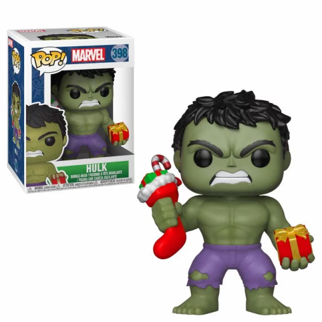 Figurka Marvel - Holiday Hulk with Stockings & Plush (Funko POP! Marvel 398)