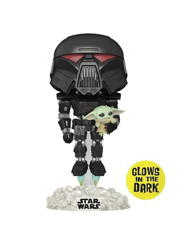 Funko Figurka Star Wars: The Mandalorian - Dark Trooper with Grogu Glow in the Dark (Funko POP! Star Wars 488)