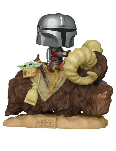 Figurka Star Wars: The Mandalorian - Mando on Bantha with The Child in Bag (Funko POP! Star Wars 416) (poškozený obal)