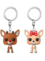 Klíčenka Rudolph the Red-Nosed Reindeer - Rudolph & Clarice (Funko) (2 ks)
