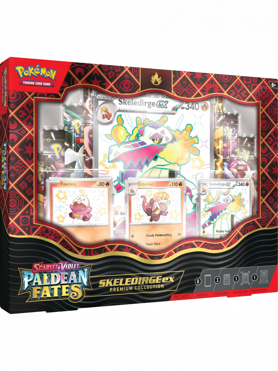 Blackfire Karetní hra Pokémon TCG: Scarlet & Violet Paldean Fates - Premium Collection: Skeledirge ex