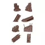 Modelářský doplněk AK Basing Bits - Concrete Ruins