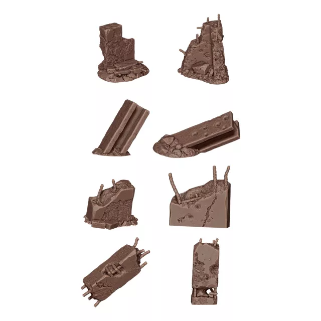 Modelářský doplněk AK Basing Bits - Concrete Ruins