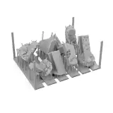 Modelářský doplněk AK Basing Bits - Concrete Ruins