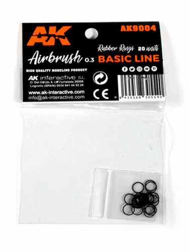 Těsnění AK Airbrush - gumové těsnění (20ks)