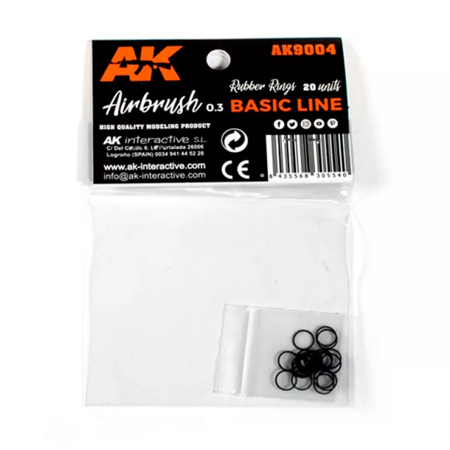 Těsnění AK Airbrush - gumové těsnění (20ks) - AK-Interactive