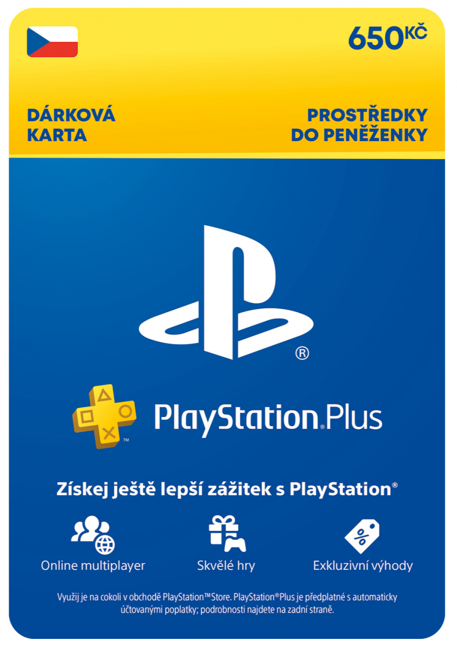 PlayStation Plus Essential - Kredit 650 Kč (3M členství) (PS5)