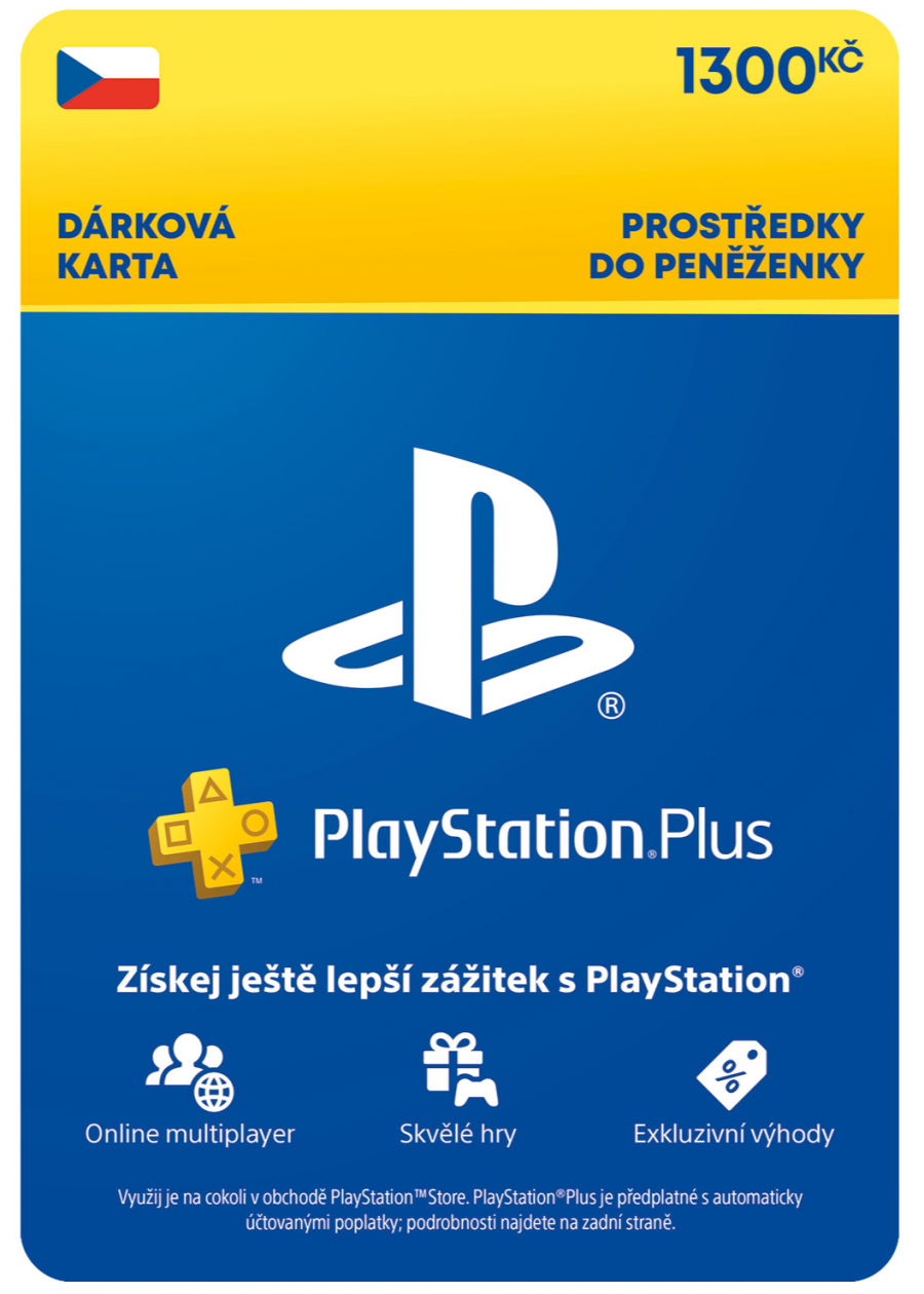 PlayStation Plus Premium - Kredit 1300 Kč (3M členství) (PS5)
