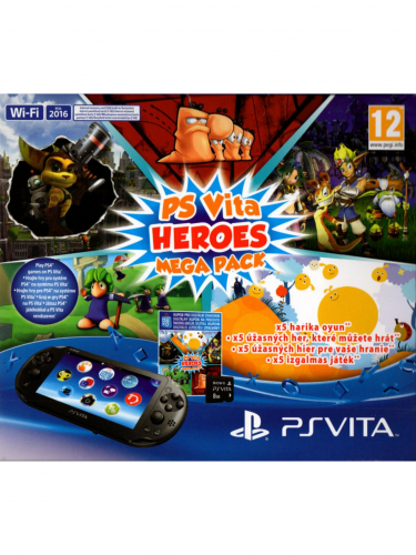 Konzole PlayStation Vita + MEGA PACK Heroes + 8 GB karta (PSVITA)