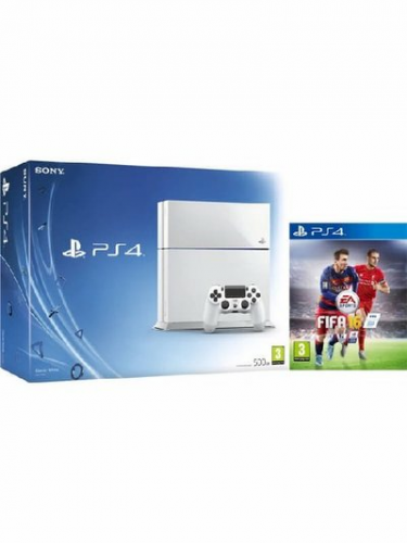 Konzole PlayStation 4 - 500GB Bílá + FIFA 16 (PS4)