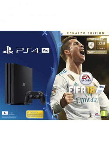 Konzole PlayStation 4 Pro 1TB + FIFA 18 - Ronaldo Edition (PS4)