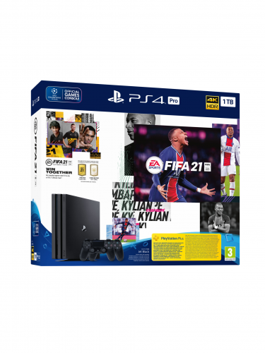 Konzole PlayStation 4 Pro 1TB + FIFA 21 + 2x ovladač (PS4)