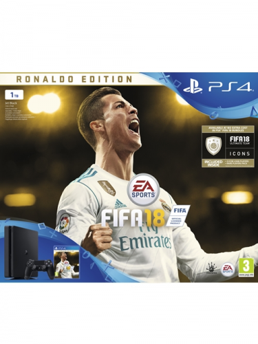 Konzole PlayStation 4 Slim 1TB + FIFA 18 - Ronaldo Edition (PS4)