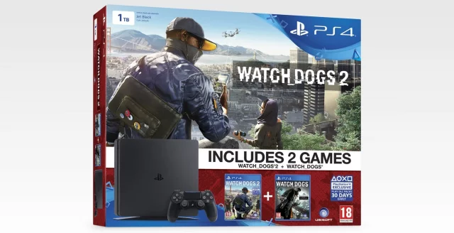 Konzole PlayStation 4 Slim 1TB + Watch Dogs 2 + Watch Dogs