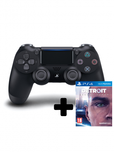 DualShock 4 ovladač - Černý V2 + Detroit: Become Human (PS4)