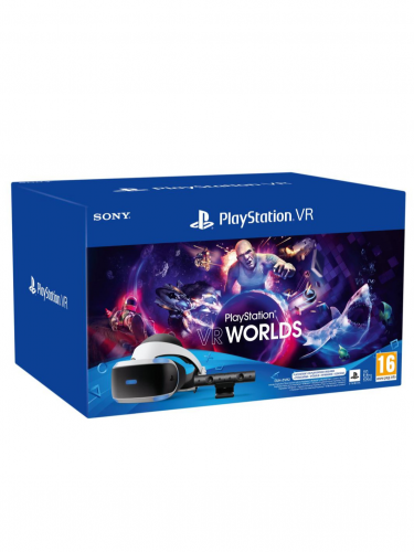 PlayStation VR + kamera + adaptér pro PS5 + VR Worlds (PS4)