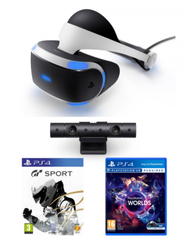 PlayStation VR + kamera + Gran Turismo Sports & VR Worlds ZDARMA (PS4)