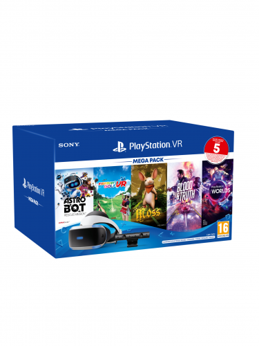 PlayStation VR v2 + kamera + adaptér na PS5 + 5 her - Mega Pack 3 (PS4)