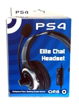 PS4 Chat headset - drátové sluchátko s mikrofonem - komfortní (ORB)