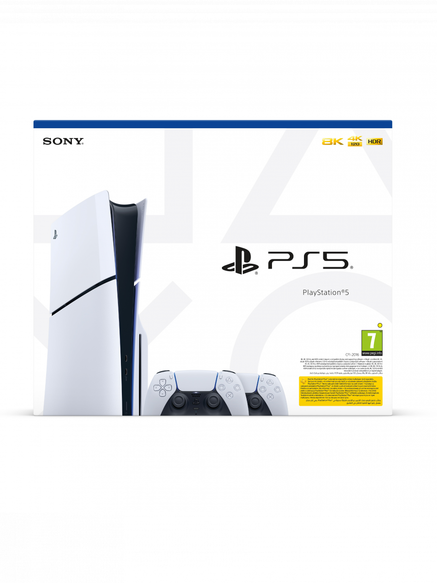 Sony Konzole PlayStation 5 (Slim) 1 TB - Bílá + 2x DualSense bílý
