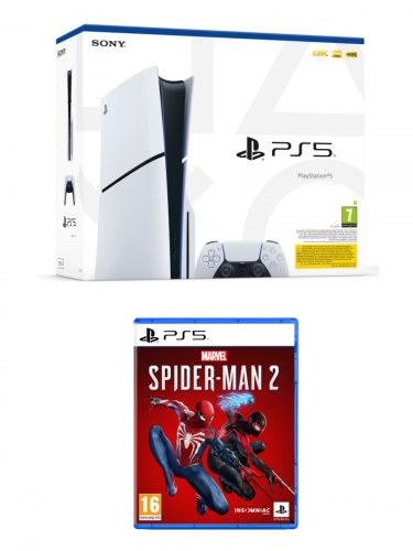 Konzole PlayStation 5 (Slim) 1 TB - Bílá + Marvel's Spider-Man 2 (PS5)