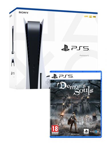 Konzole PlayStation 5 825 GB - Bílá + Demon's Souls (PS5)