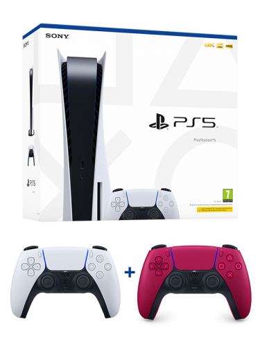Konzole PlayStation 5 825 GB - Bílá + DualSense - Cosmic Red (PS5)