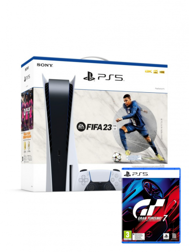 Konzole PlayStation 5 825 GB - Bílá + FIFA 23 + hra navíc (PS5)