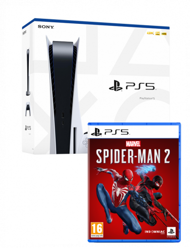 Konzole PlayStation 5 825 GB - Bílá + Marvel's Spider-Man 2 (PS5)