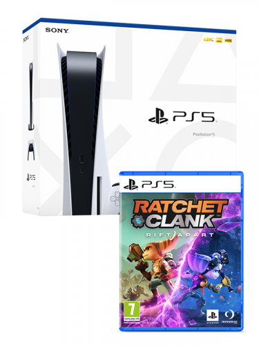 Konzole PlayStation 5 825 GB - Bílá + Ratchet & Clank: Rift Apart (PS5)