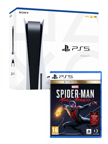 Konzole PlayStation 5 825 GB - Bílá + Spider-Man: Miles Morales - Ultimate Edition (PS5)