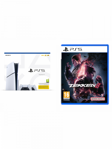 Výhodný set konzole PlayStation 5 (Slim) 1 TB - Bílá + 2x DualSense bílý + Tekken 8 (PS5)