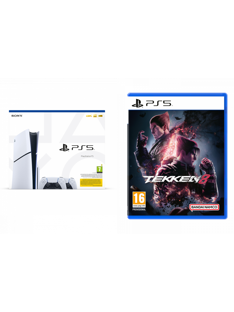 Sony Výhodný set konzole PlayStation 5 (Slim) 1 TB - Bílá + 2x DualSense bílý + Tekken 8