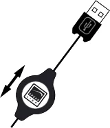 PSP USB zkracovací kabel