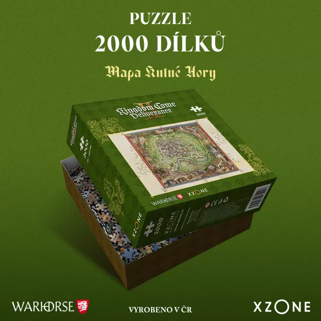 Puzzle Kingdom Come: Deliverance II - Mapa Kutné Hory (2000 dílků) - Xzone Originals