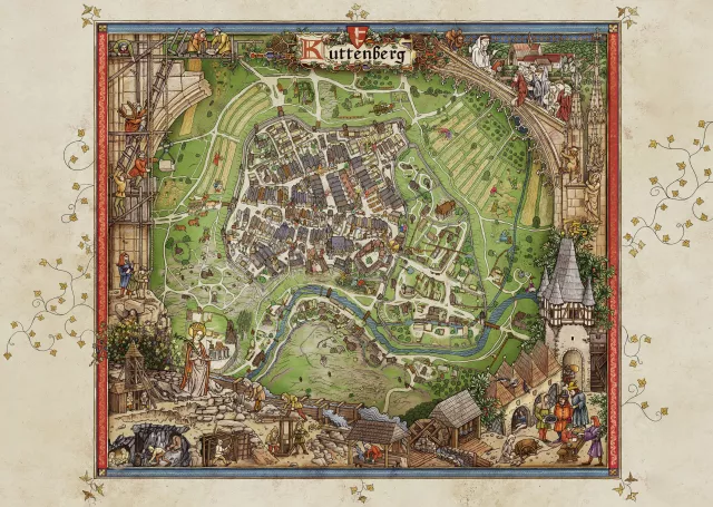 Puzzle Kingdom Come: Deliverance II - Mapa Kutné Hory (2000 dílků) - Xzone Originals